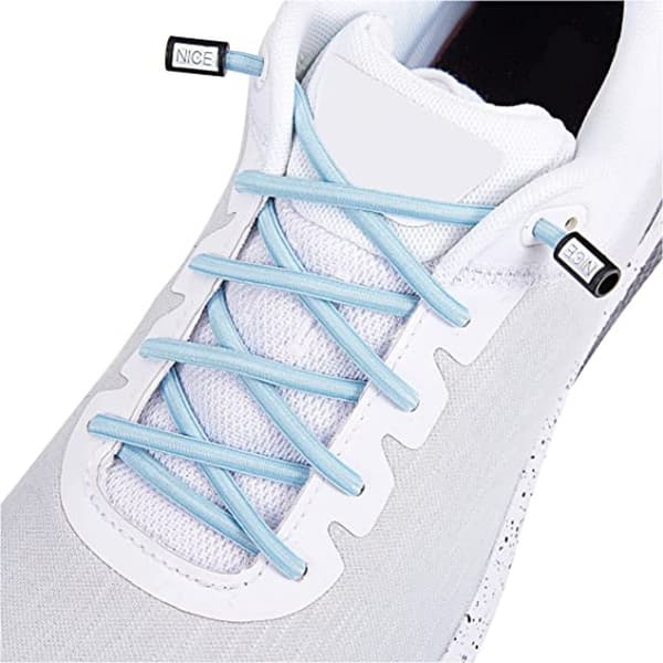 2 par elastiske snørebånd uden bindebånd til sneakers, en størrelse passer til alle for børn og voksne