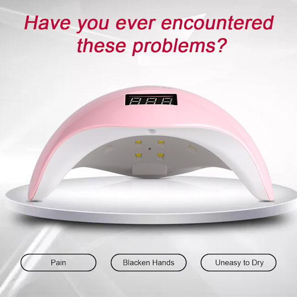 UVLED neglelampe negle tørrer til negle gel polish hærdning med smart sensor neglekunst værktøjer pink