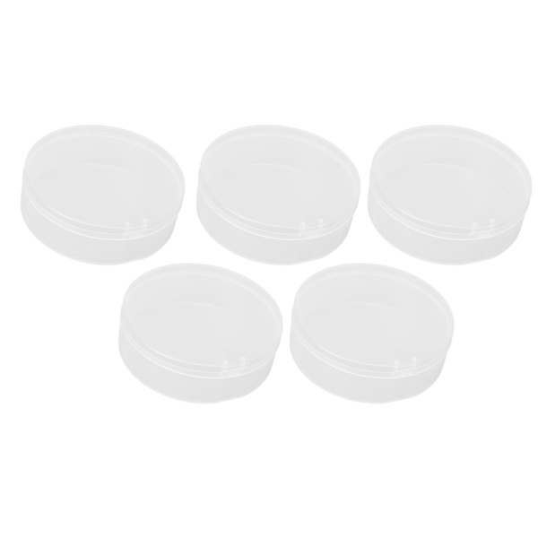 Pulverpuf Opbevaringsboks Transparent Multifunktionel Bærbar Makeup Puf Etui til Perler Øreringe 5stk