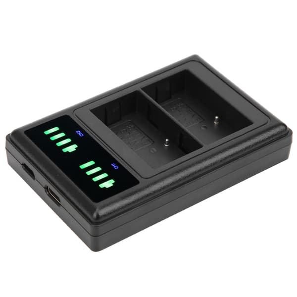 Opladningsbase Dobbelt Hurtigoplader Micro Type‑C LCD-skærm til EN‑EL3E Kamerabatteri
