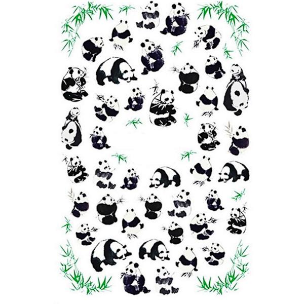 Panda Cartoon Mönster Dekoration Dekaler Ultra Tunna Självhäftande Nagelkonst Stickers XF3092