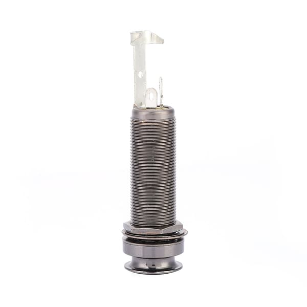 Koppar Mono End Pin Jack-uttag för Elektrisk Gitarr Ukulele Pickup (Svart)