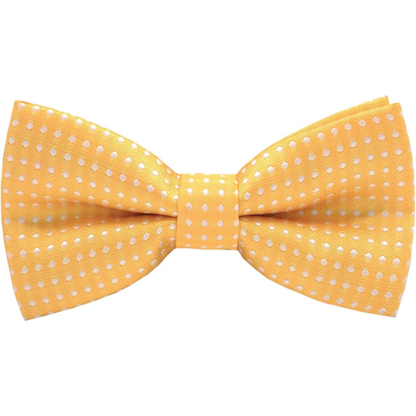 Förbundna Småpojks Polka Dot Fluga Baby Solid Färg Fluga För Barn Gul