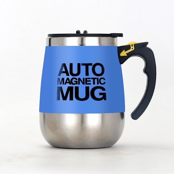 Wekity Självrörande Mugg Automatisk Självblandande Rostfritt Stål Mugg för Kaffe/Te/Varm Choklad/Mjölk för Kontor/Resor/Hem -400ml Den bästa presenten