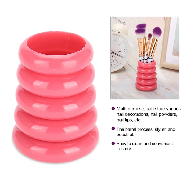 Tom nagellacksförvaringslåda nagelkonstdekoration förvaringsorganisator nagelpennhållare (rosa)