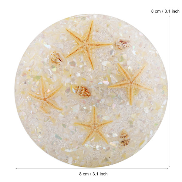 Falska nagelspetsar displayplatta Ocean Starfish Shell Nail Art Display Shooting Tool Beige