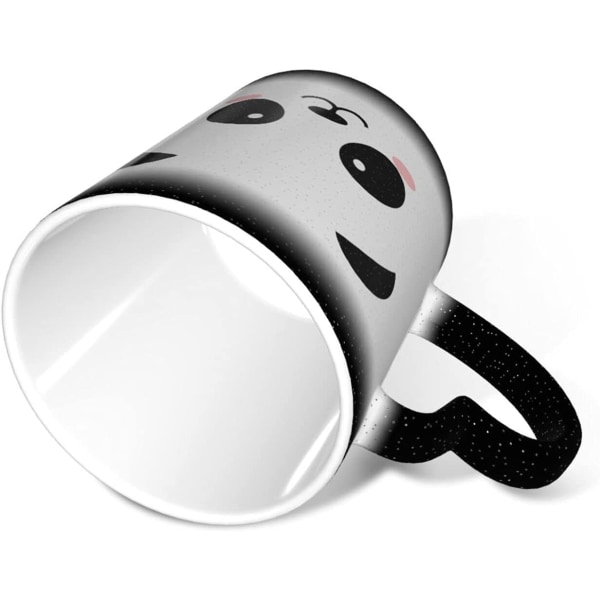 Søt Panda Morsom Kaffe Kopper Varme Skiftende Keramisk Te Kopp Varmefølsom Fargeskiftende Gave
