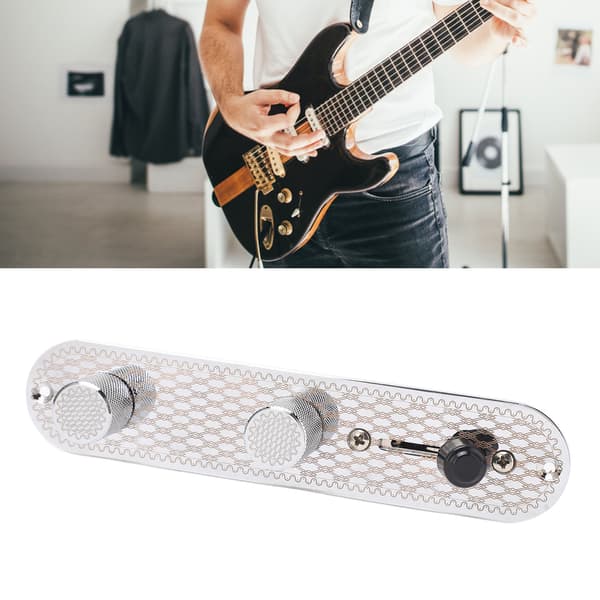 GE229 Gitarr Prewired Kontrollkort 3-vägs Switch Circuit Control Plate Metallplatt Knoppar och Kablage