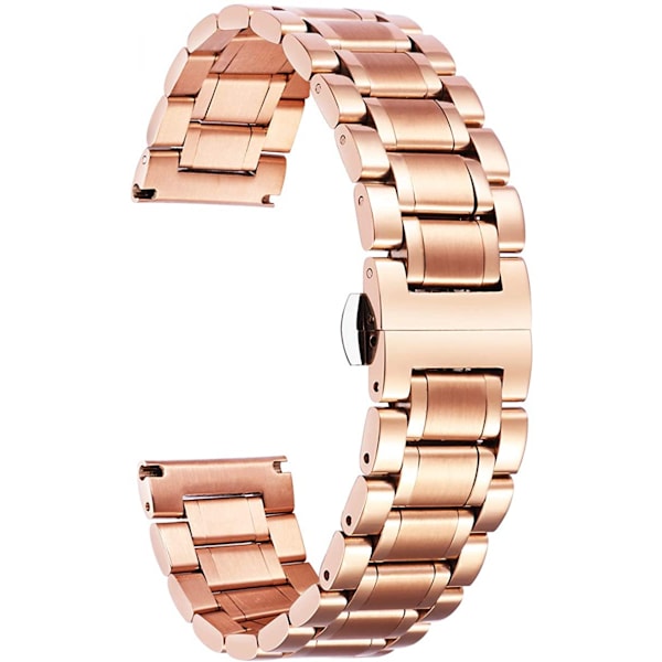 Rostfria klockarmband med raka och böjda ändar 5 färger (guld, silver, svart, roséguld, guld-silver tvåfärgad) Storlek (15 mm) Alla hjärtans dag-presenter