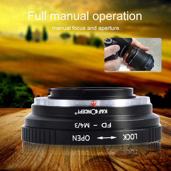 K&F Concept 1 st robust adapterring för makroobjektiv M4/3-fattning DSLR-kamera