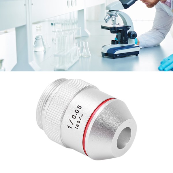 Akromatisk mikroskopobjektiv RMS-gängad 1X 195 Akromatisk objektivlins för biologiskt mikroskop