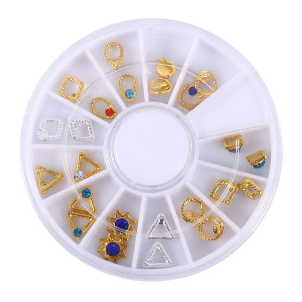 24 stk./hjul neglekunst-rhinestones metal-legering negledekorationer manicure-dekoration hjul (2#)
