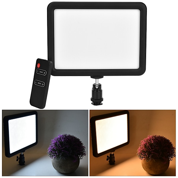 LED128B 3300/5600K Video Soft Light Fill Lamp för SLR Mirrorless Kamera CRI95 (utan batteri)