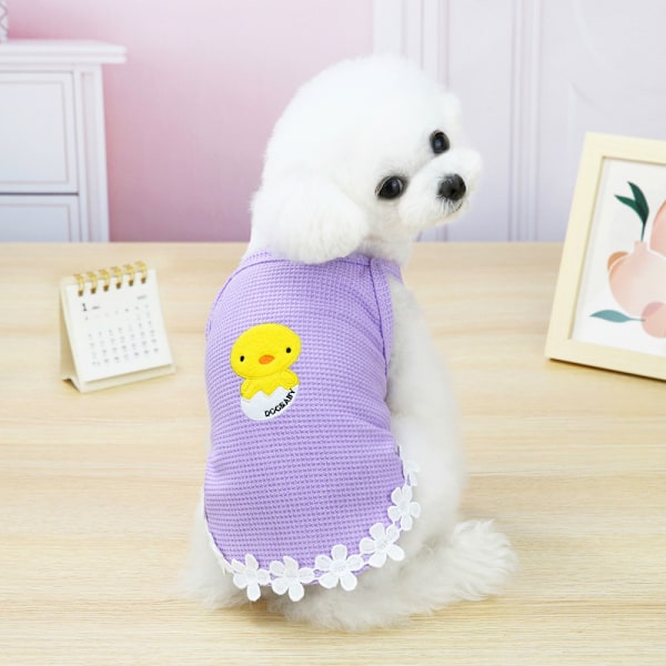 Koiran mekko Pennun hame Koiran mekko Prinsessan hame Tutu Kana-hame Hihnalla Häämekko Puuvillahihnallinen hame Pennuille Tytöille Naispuolisille Kisseille (Koko L)