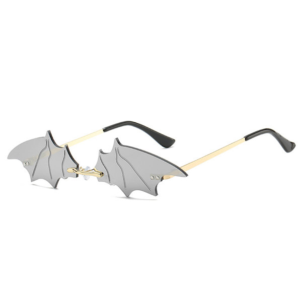 Hjärtformade solglasögon för män/kvinnor, ramlösa, unika solglasögon i metall för fest, bal, halloween, färgglada glasögon