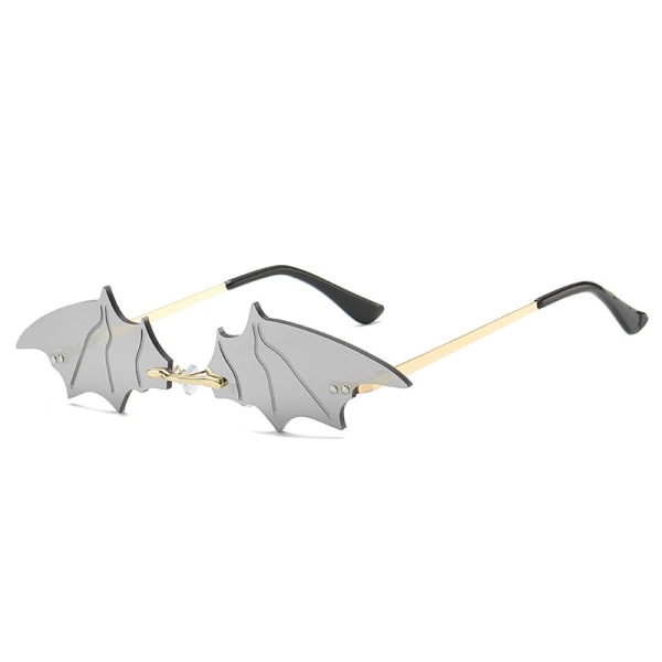 Hjerte solbriller til mænd/kvinder Rimless fest unikke solbriller metal bal Halloween farverige briller