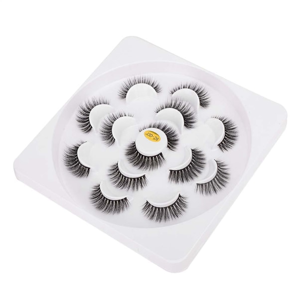 7 Paria 25mm 3D Mink-ripsiä Luonnolliset Pitkät Teko-ripset Meikkiripset (J3D-26)