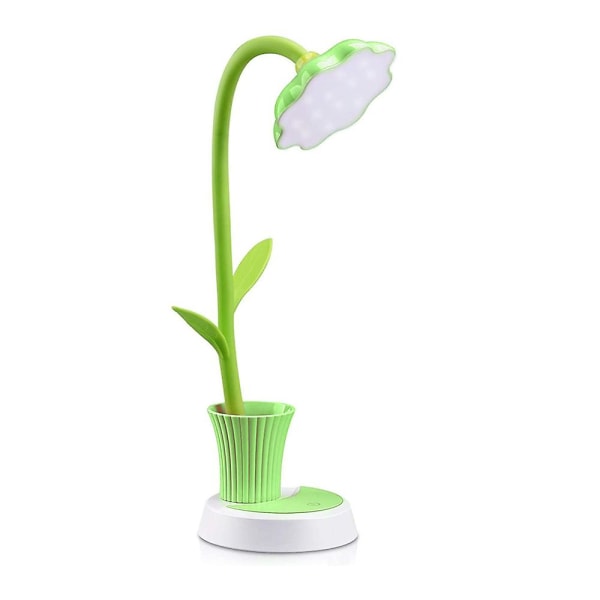 Desk Lamp For Kids - Sunflower Led Charging Table Lamp Support Eye Protection Small Desk Folding For Reading,study And Office, Adjustable Brightness