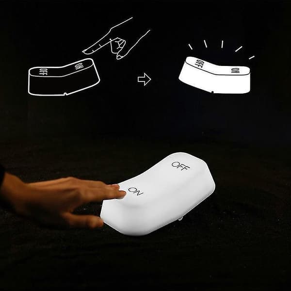 Gravity Sensor Switch Bedside Night Light Atmosphere Lamp Table Lamp (vitt ljus)