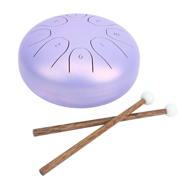 5,5 Tuuman Mini Ethereal Drum Ethereal Steel Tongue Handpan Bag Panda Musiikkivälineet Violetti