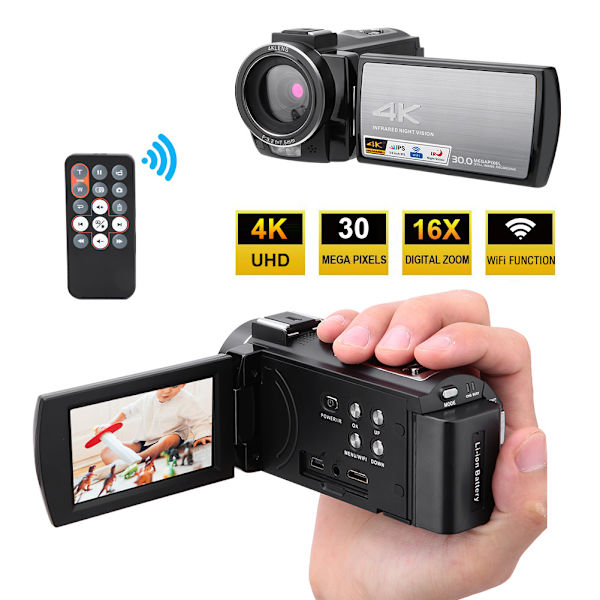 HDRAE8 4K 3,0-tums pekskärm 16X WIFI Digital videokamera Nattvision #2