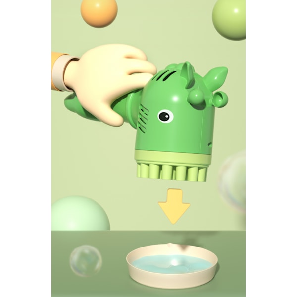 Bubbelmaskin | 2 i 1 Cartoon Giraffe Bubbelmaskin Leksak | Sommarleksak Present 32 Hål för Sommar Utomhus Födelsedag Aktivitet(Gul)