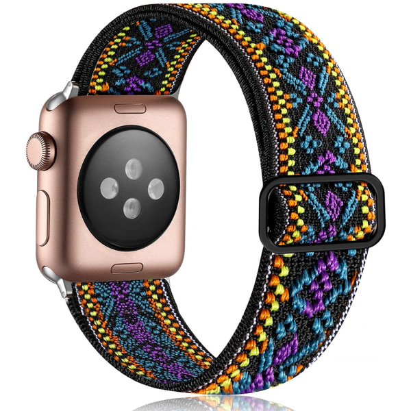 Stretchig Loop Band Kompatibel med Apple Watch 45mm 44mm 42mm för Kvinnor Flickor, iWatch SE Serie 7 6 5 4 3 2 1, Boho Plum