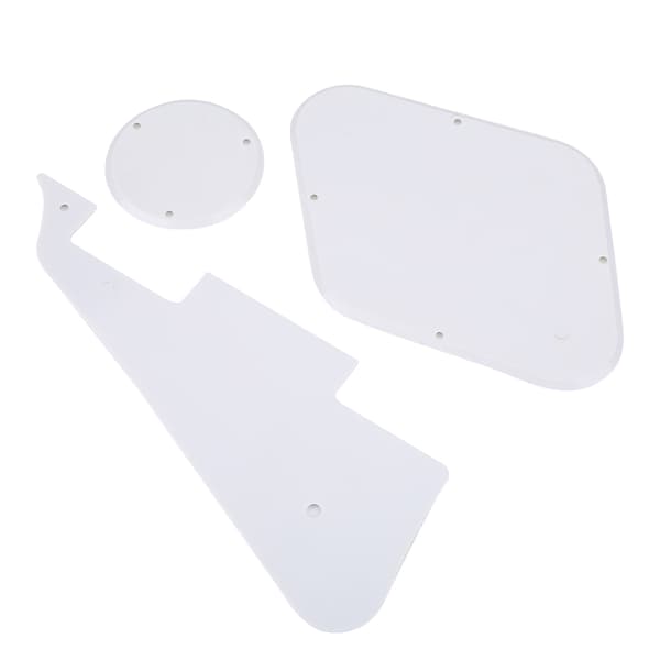 Pickguard Pick Guard Control&Switch Cavity Back Plates Cover for LP Electric Guitar(White)
