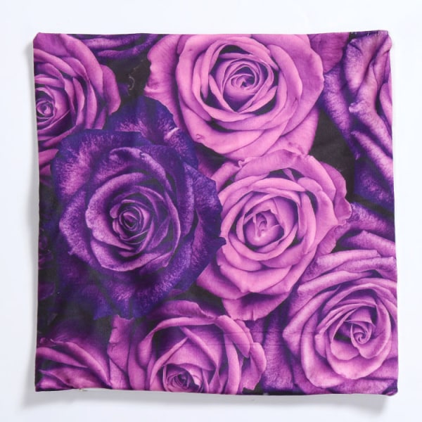 WEKITY--3D violett cover Mjuk slängkudde Enkelsidig digitaltrycksoffa Kuddfodral fyrkantig 18 x 18 tum, case --4151