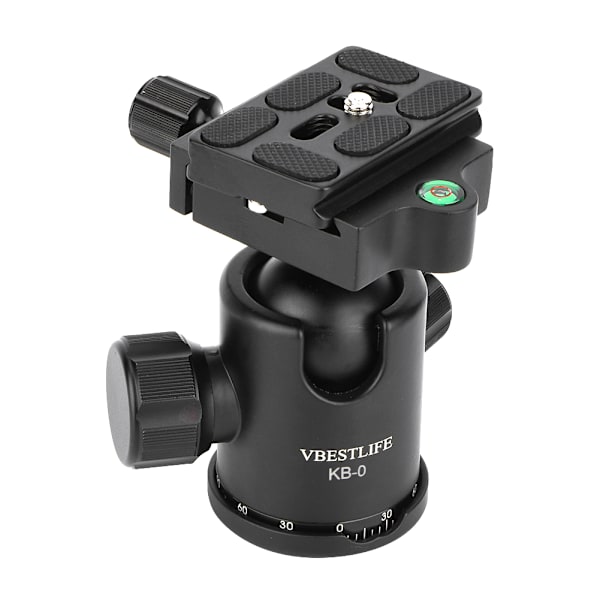 VBESTLIFE Aluminiumlegering Mini Tripod Kulledhuvudfäste Stativ med Snabbladdningsplatta