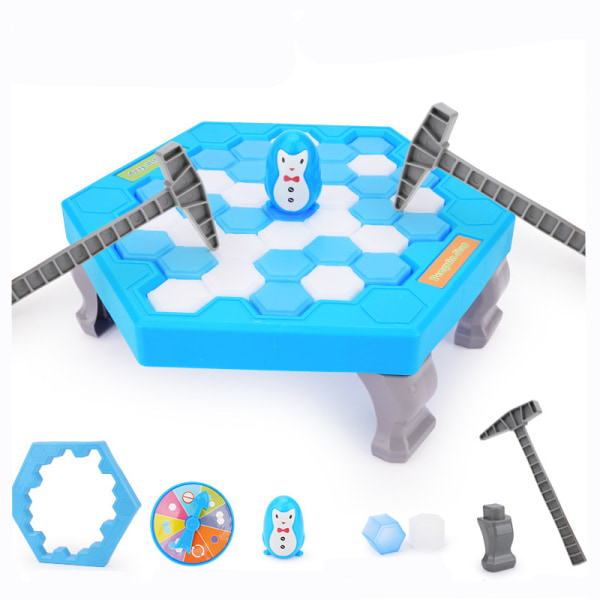 Red Penguin On Ice Game, Penguin Trap Break ice Activate Family Party Ice Breaking Kids Puzzle Table Knock Block