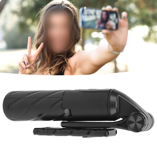 Selfie-stativ med flera vinklar, 360° rotation, 70 cm teleskopstång, selfiepinne med stativ och fjärrkontroll för resor