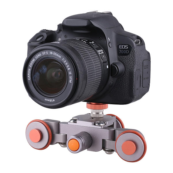 Elektrisk bordsskiva mobil rullande slider dolly 3 hjul bil för mobiltelefon Micro DSLR videokamera