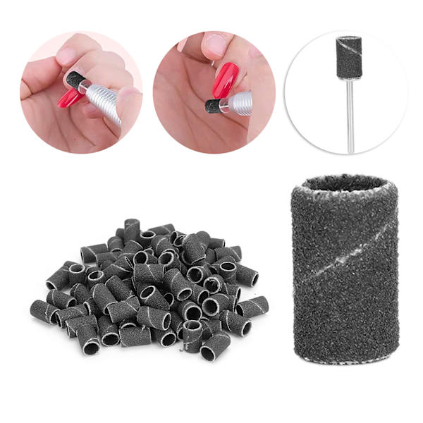 100 st Nail Art Sanding Bands Manikyr Pedikyr Nagelborr Bits Tillbehör VerktygHQ-13 180#