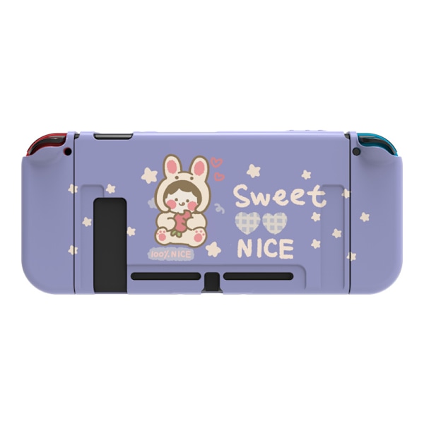 Dockningsbar skyddande väska för Nintendo Switch, söt mjuk TPU slim case cover för NS-konsol och Joy-Con-kontroller