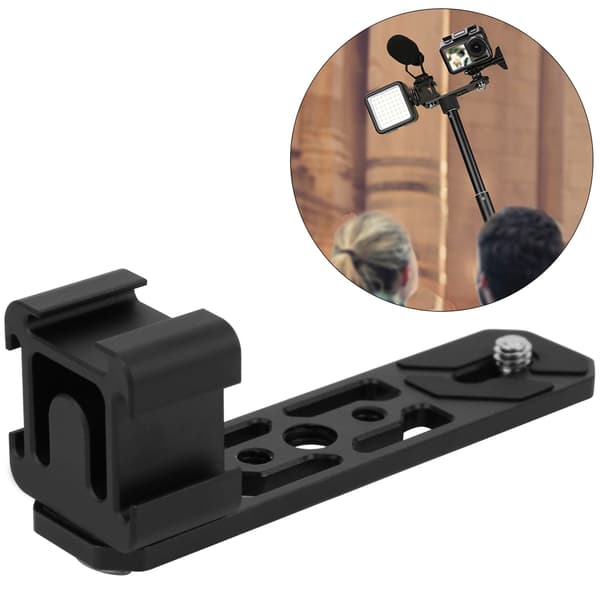 Triple Cold Shoe Extension Mount Adapter Holder Bracket Kit Tilbehør til DJI OSMO Pocket ACTION Kamera