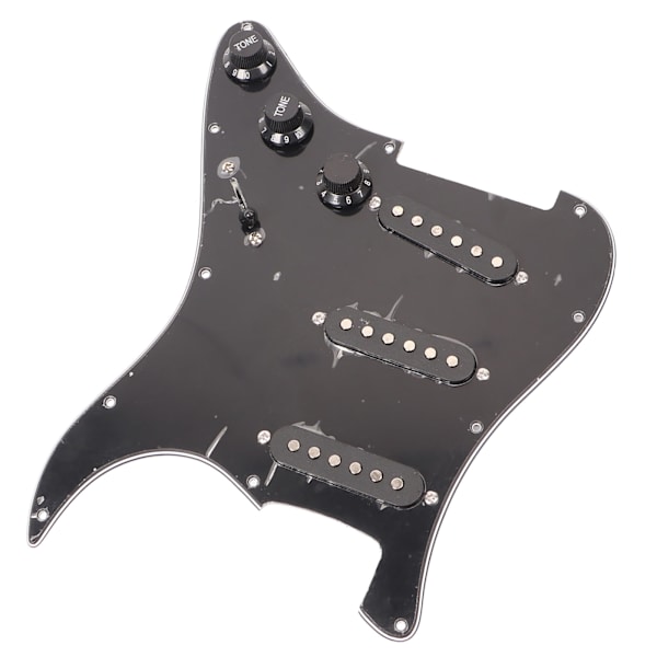 Elektrisk gitar pickup enkelt spole klar lyd 11 hull prewired pickup erstatning svart