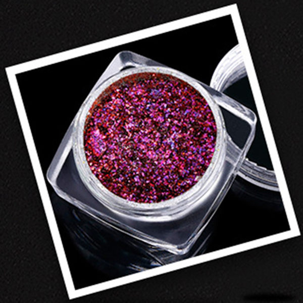Nagelkonst Krom Pigment Dekorationspulver Manikyr Glitter Spegelpulver #02