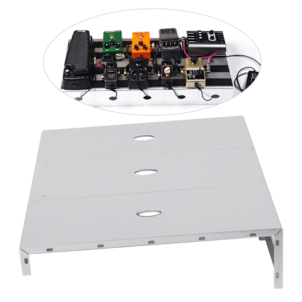 3 stk. Gitarpedalbrett Luftfartsaluminium Effektplate Musikk Instrument Tilbehør Sølv
