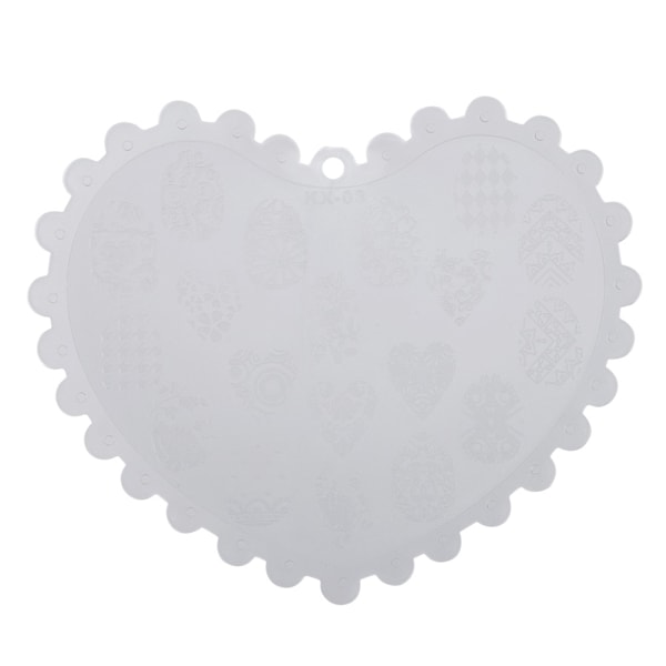 Nagelkonstmall Stencil Manikyr Stämpling Polering Bild Tryckplatta KX-03