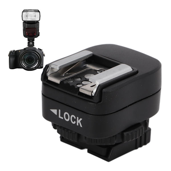 TF‑334 Blixtskoadapter med extra PC-synkroniseringsanslutningsport för A73-kamerablixt Speedlite