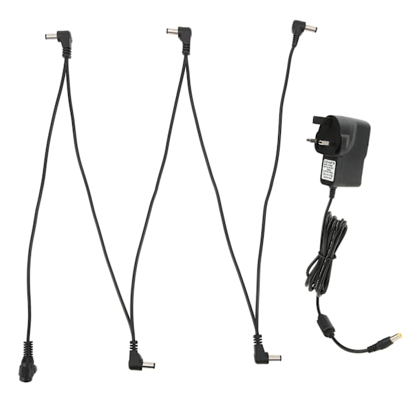 Strömadapter 9V Plastgitarr Multieffekt 1 till 5 C2T Linje Industriella Verktyg 850mA AC100‑240VUK-kontakt