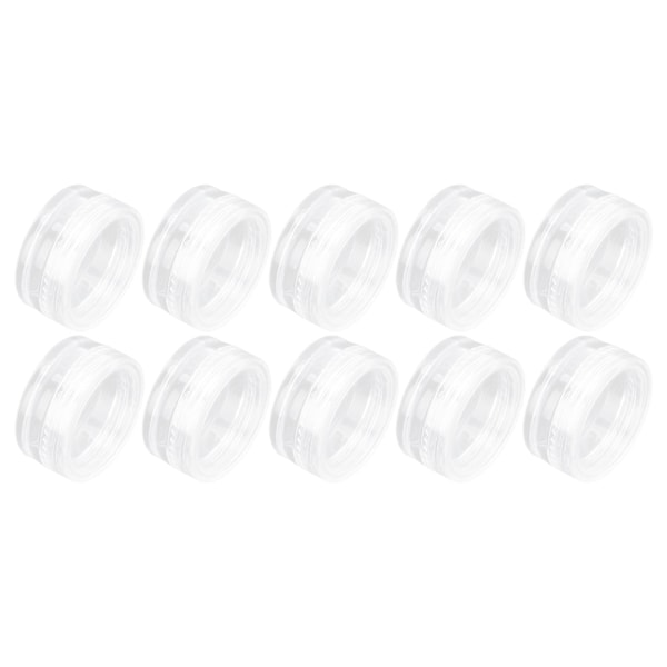 10 stk. Neglekunst Tipbeholder Bærbar Transparent Rund PP Kosmetiske Beholdere til Øjenskygge Smykker Perle Falske Neglespidser
