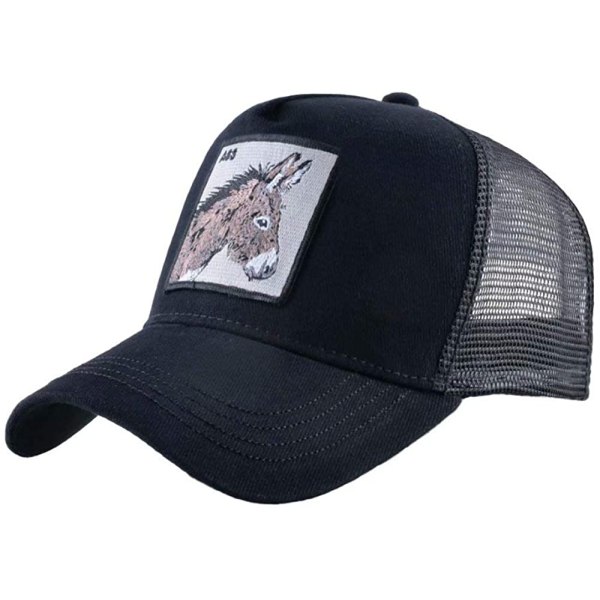 Unisex Animal Mesh Trucker Hat Snapback Brodert Patch Baseball Caps, LV-BK