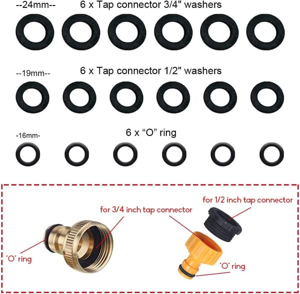 8-pack Trädgårdsslang Kopplingsset - 4-pack Snabbkopplingsändar & 4-pack Dubbla Hankopplingar för 1/2 tum (15 mm) Slangar set 2