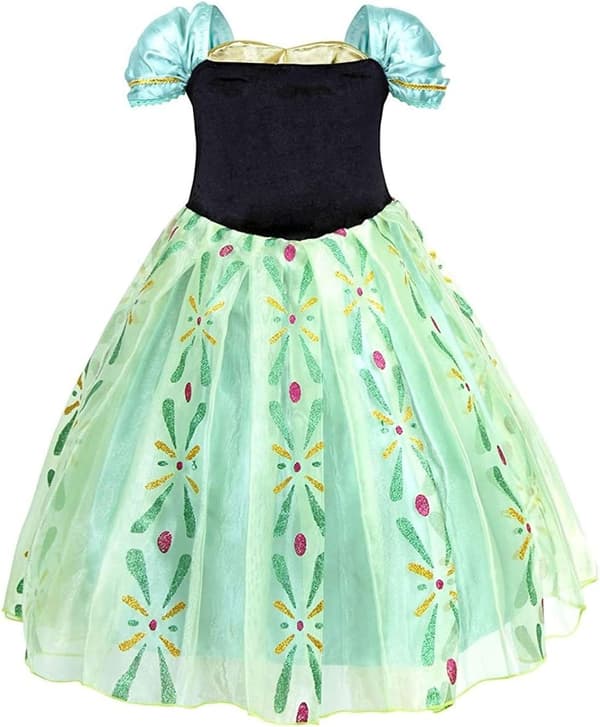 Grön Flickor Cosplay Dansklänning Prinsesskostym 2-3T