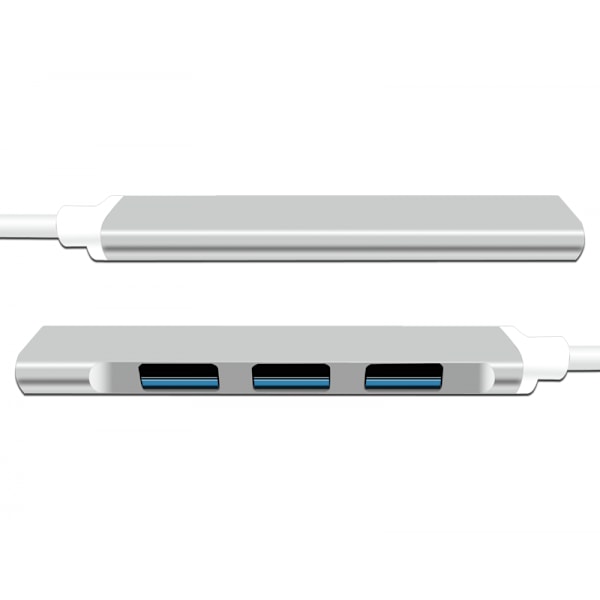 USB-splitter 3.0 hub, en drag fyra aluminiumlegering USB-förlängare mini dockningsstation tillbehör