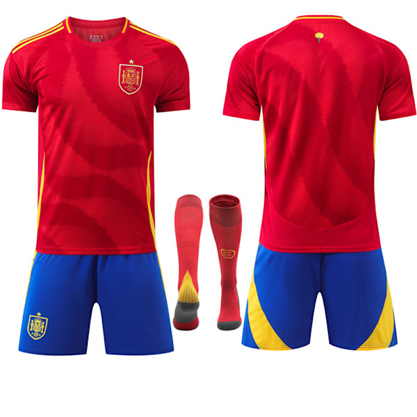 2024 Europamesterskaber Champions  UEFA Europamesterskab Børnefodboldtrøje Kit Spanien Hjemme  PEDRI Hjemme XXL blank