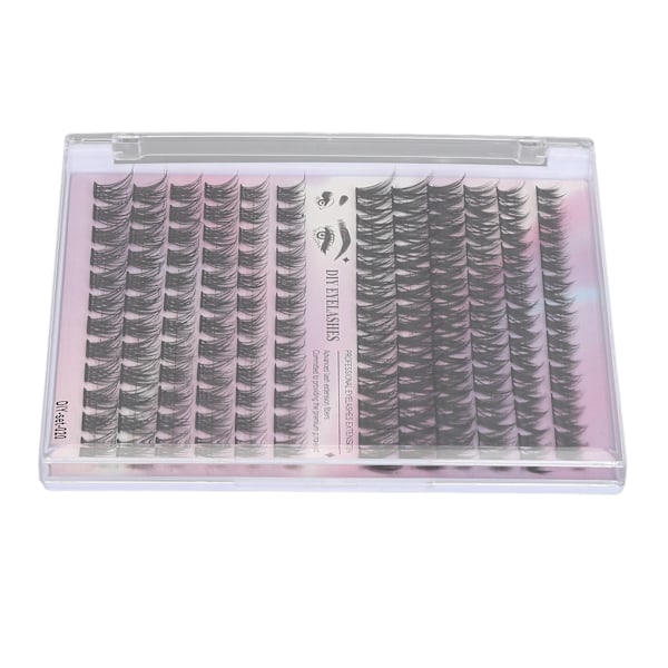 126 Clusters DIY Lash Extensions Kit D Curl Fluffy Individual Lash Extensions Kit med 3ml Lash Bond Dual End Tweezers Med Black Do