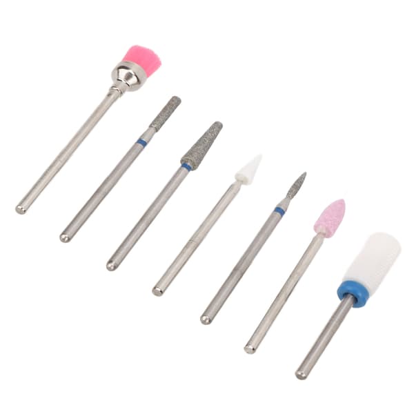 Negleslibningshovedboks 7 huller Boring Manicure Negleslibning Bits Displayholder til skønhedssalon